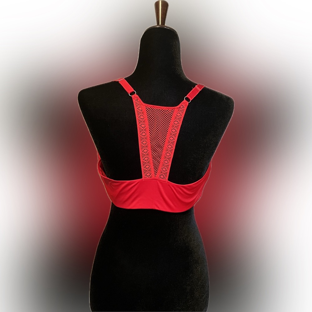 Victoria’s Secret So Obsessed Push- Up Red Lipstick Fish Net Bra size 36DD - Picture 3 of 10
